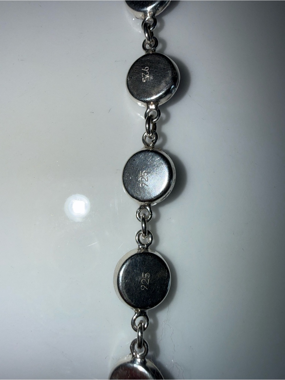 Silver .925 Bracelet with blue and white zircons - Picture 4 of 4
